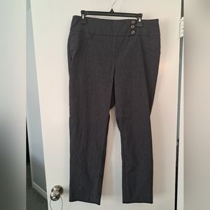 Studio 253 Charcoal Grey Pull On Straight Leg Pants